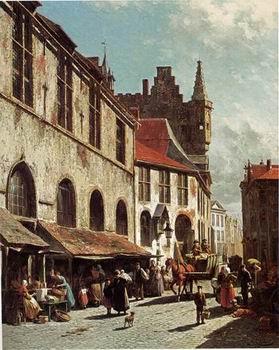 unknow artist European city landscape, street landsacpe, construction, frontstore, building and architecture. 118 Sweden oil painting art